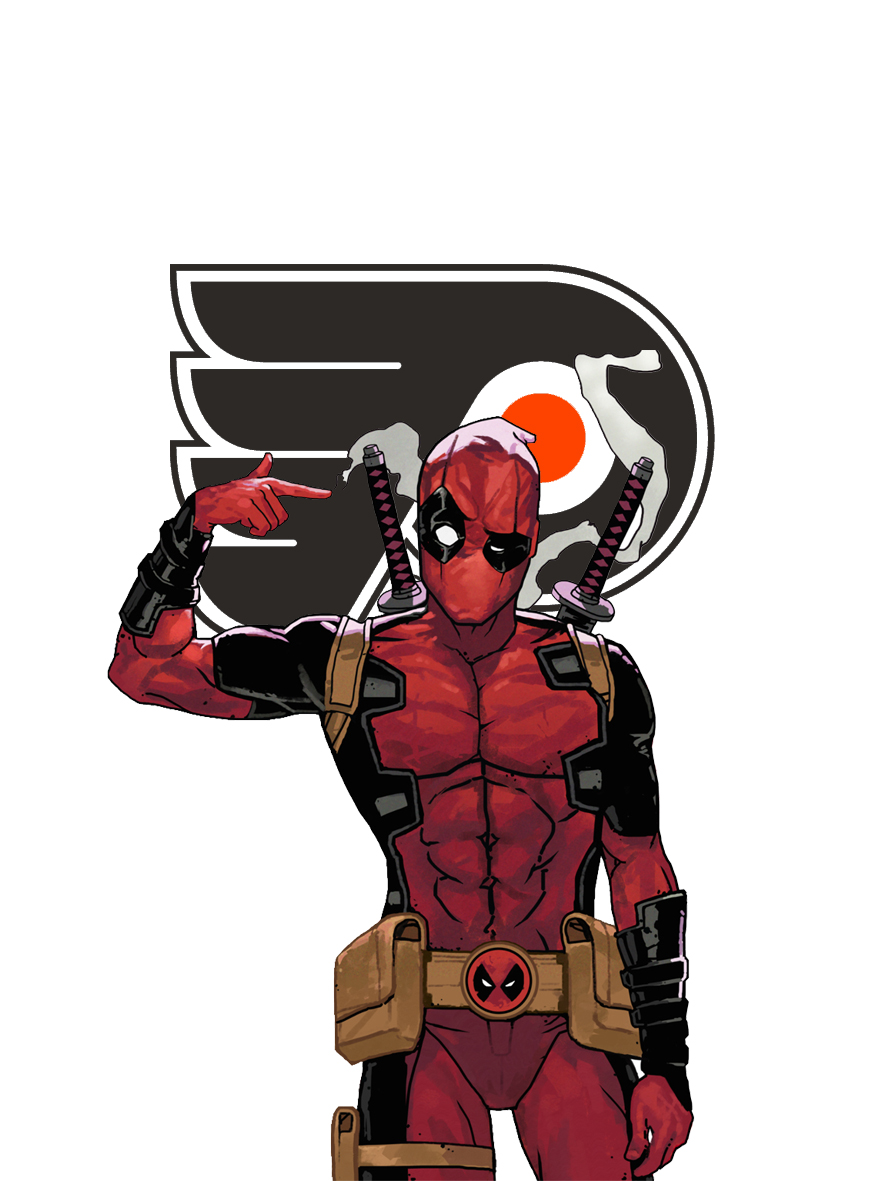 Philadelphia Flyers Deadpool Logo vinyl decal